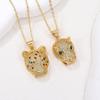 Luxury Real Gold Plated Leopard Eagle Hip Hop Pendant Necklace