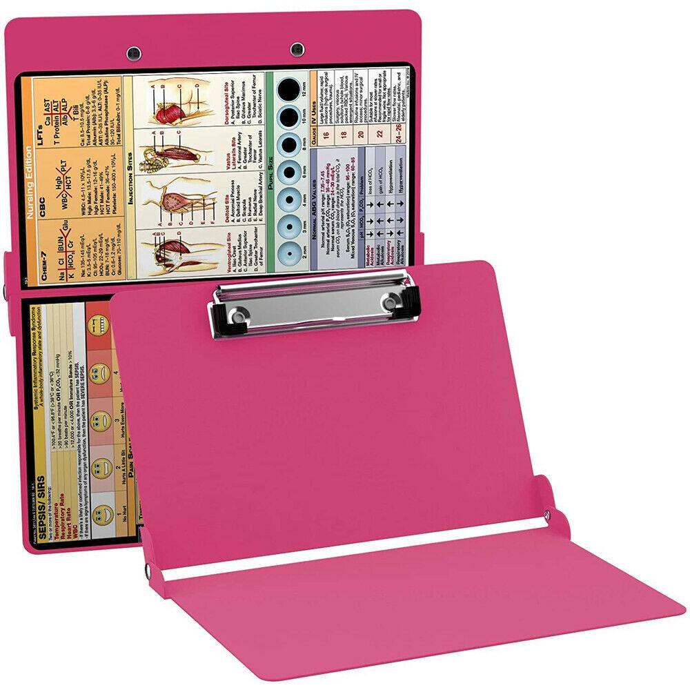 New Style Clipboard Nursing Edition Aluminium Alloy Folding Nursing Clipboard With Quick Reference Sheet Writing Pad
