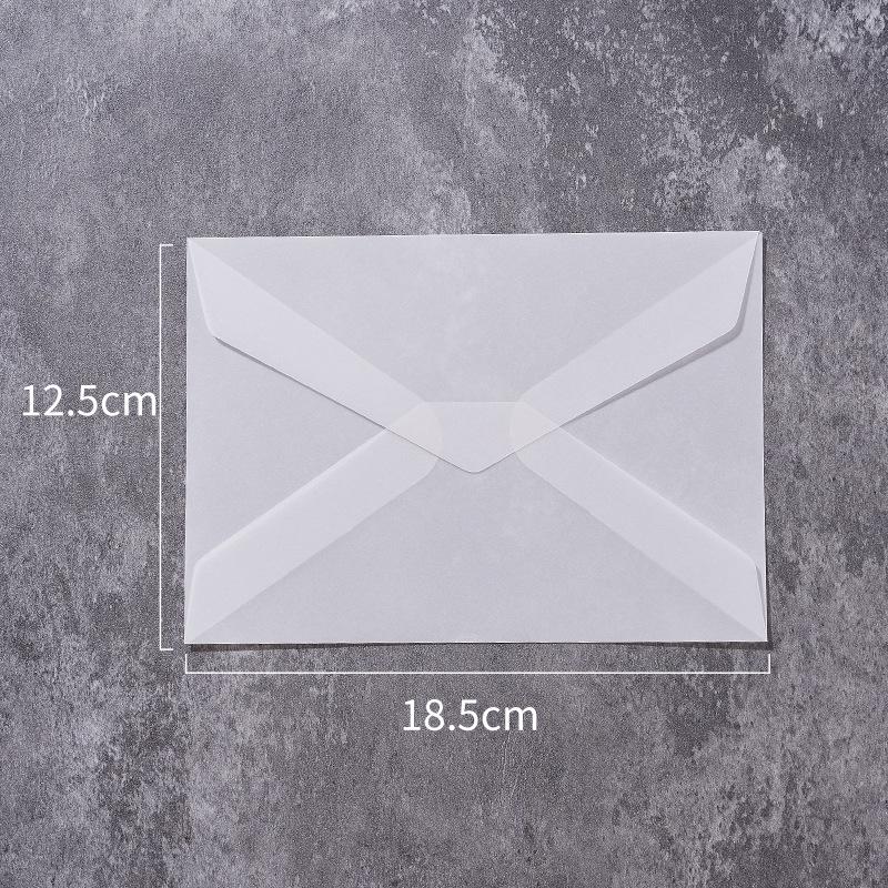 Elegant European Style Frosted Semi-Transparent Tracing Paper Envelopes for Artistic Postcards and Business Invitations