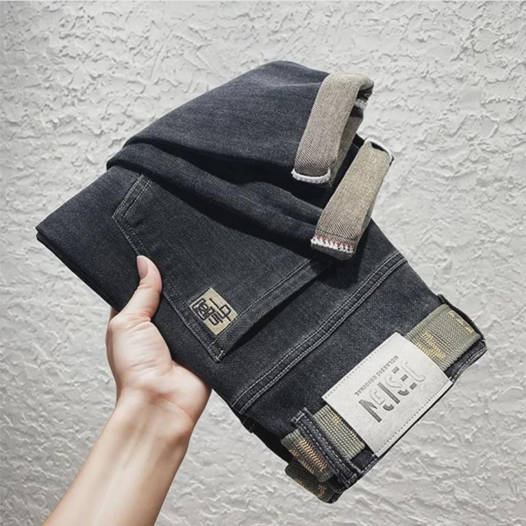 2023 Spring Men's Slim Fit Embroidered Stretch Jeans