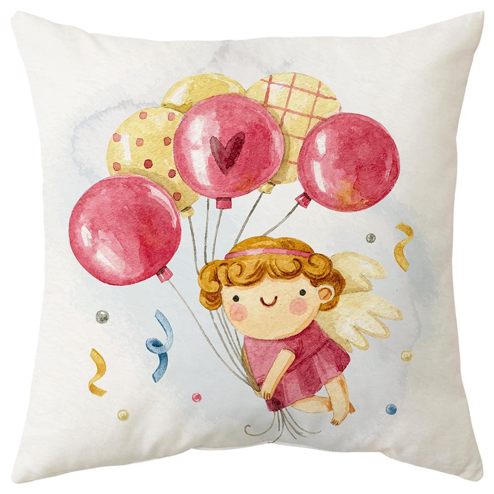 New Nordic Pink Valentine's Day Gift Love Cartoon Car Pillow Waist Support Sofa Cushion