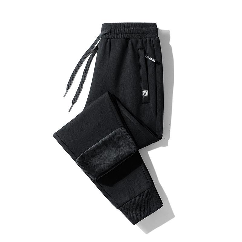 Men's Plus Velvet Thickened Winter Casual Pants - Warm Outdoor Sports Long Pants, Large Size, Custom Logo Available