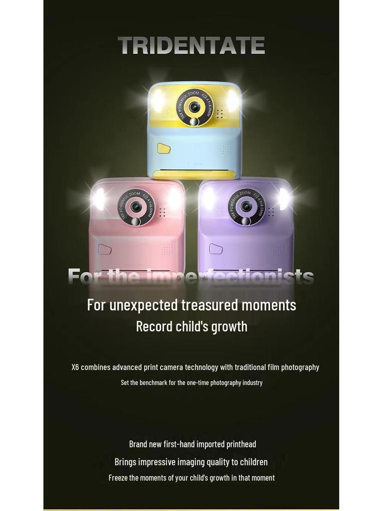 Portable Children's Educational Instant Print Camera - High-Definition Digital Photos