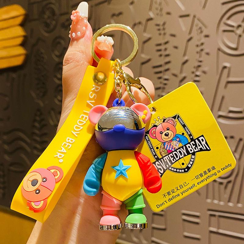 

Bear Colorful Teddy Keychain Adorable Silicone Bag Charm For Gifts Parties And Red Bear