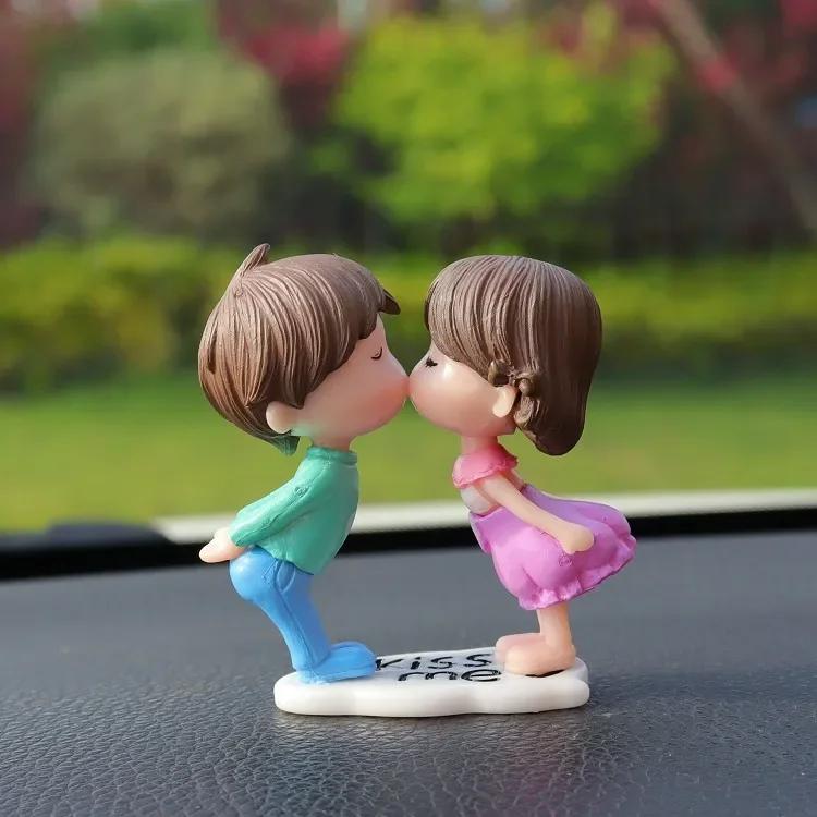 Lovely Couple Decoration Car Interior Accessories For Home For Car Center Console Rearview Mirror Ornament Cake Decoration Gift