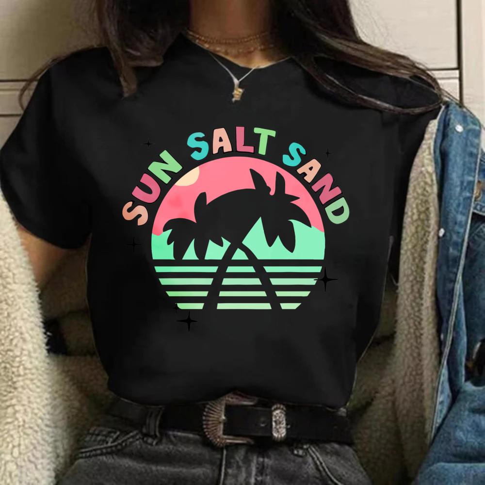Hawaii The Perfect Wave Womens Tshirt Summer Breathable Casual T Shirt Fashion Soft Tops Hip Hop Oversize Fashion T Shirt Women