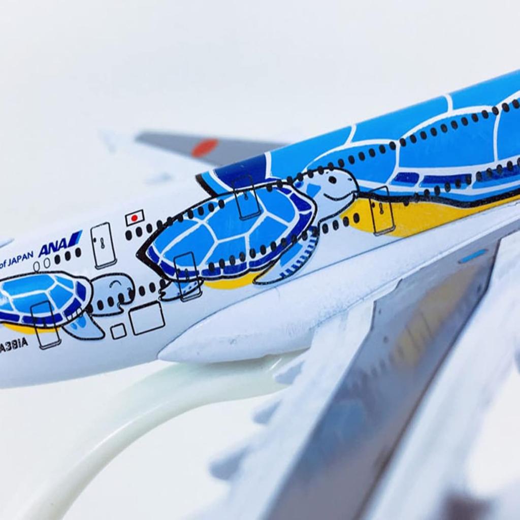 Airbus Flying Sea Turtle Passenger Plane Airbus A380-841 ANA Lani Honu Alloy Model Airplane M09 1/500 Scale Toy Plane