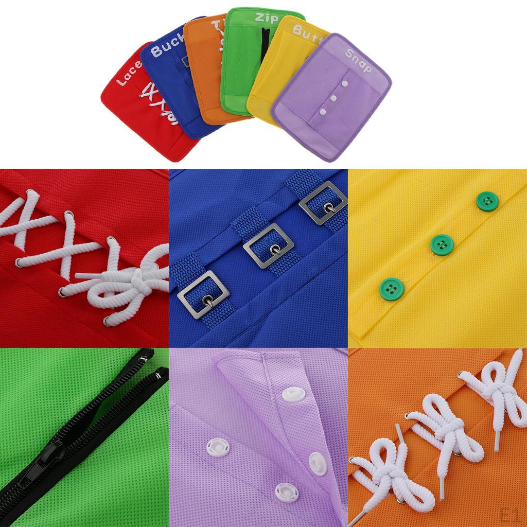 Sada Dětský Zip Knoflík Patentka Spona Kravata Krajka Deska Vzdělávací Hračka