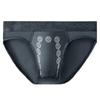 Men's Summer Breathable Boxer Briefs with Negative Ions, Comfortable and Mid-Rise.