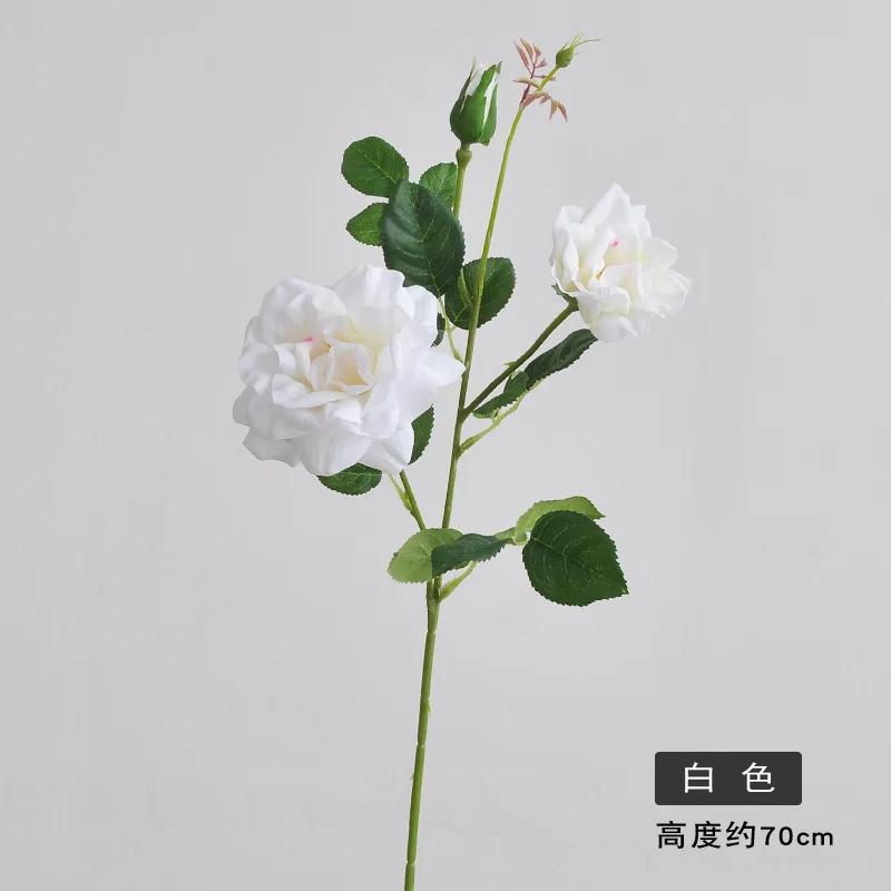 4Pc/lot Artificial Moisturizing Rose Ral Touch Flowers Wedding Decor Rose Bouquet Party Table Floral Arrangement Home Decoration