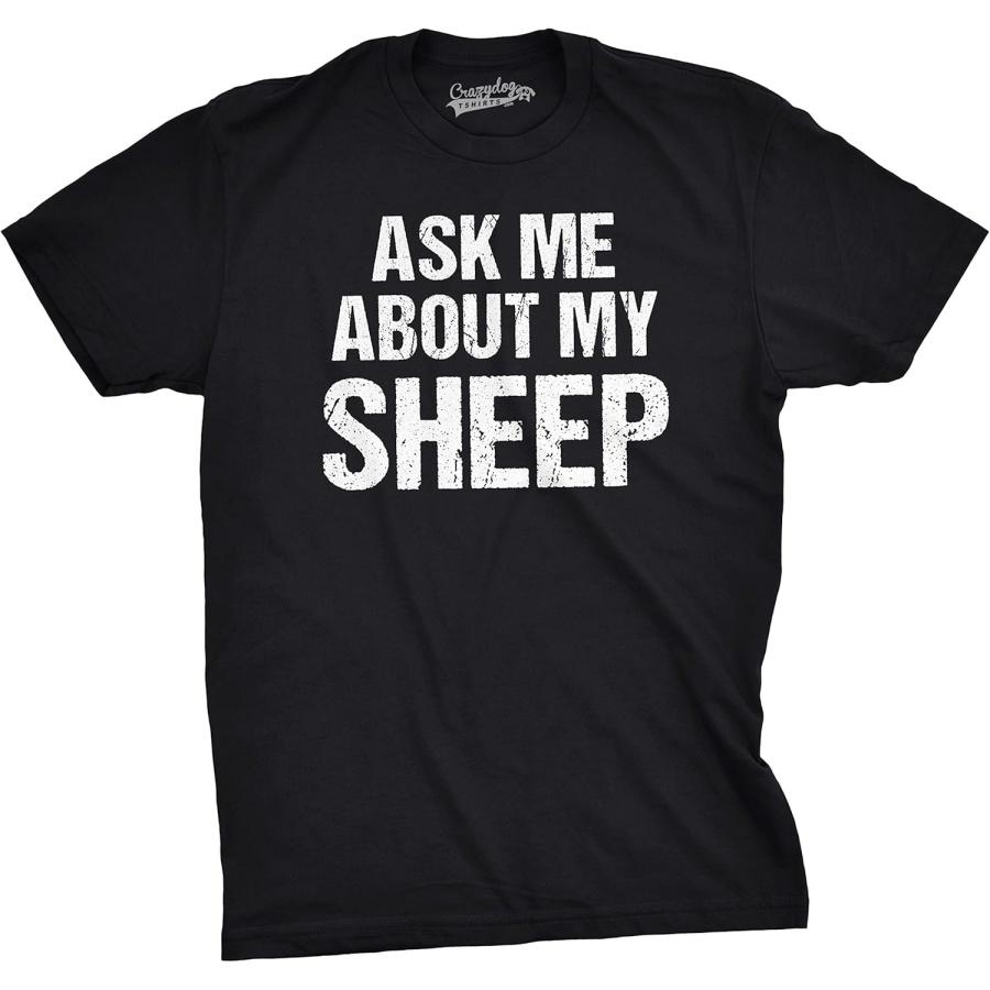 Mens Ask Me About My Sheep Funny Farm Animal Livestock Flip Up T Shirt S