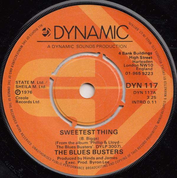 

7inch Record BLUES BUSTERS - Sweetest Thing DYN117 Dynamic Sounds 1976 UK Reggae, Ska & Dub Used