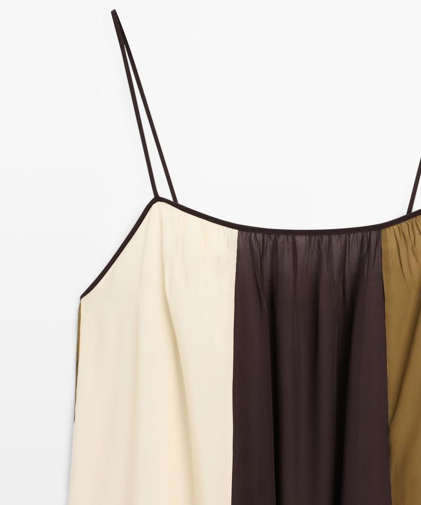 Masimodutti Fluid Strap Midi Dress