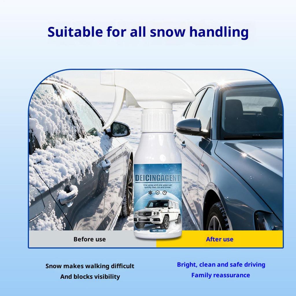 Windshield Deicer 120ml Long-Lasting Quick Agent Car Windshield Defroster For Truck SUV Roof Winter Home Garden Outdoor Glass