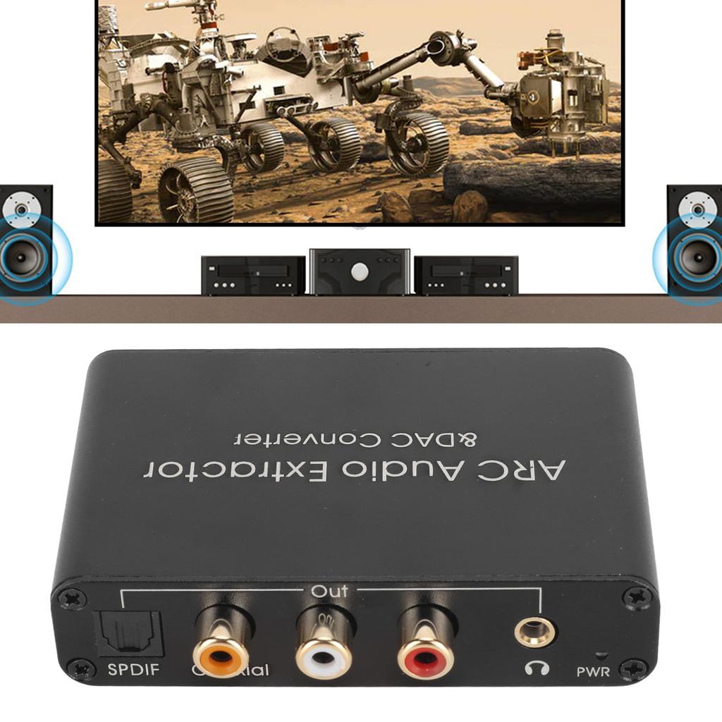 Digital Analog Sound Converter Optical SPDIF Support 5.1 Channel HD Output ARC Sound Extractor for Home Cinema