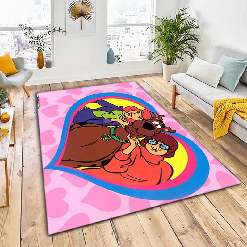Halloween Cartoon Comedy Adventure Movie Scooby-Doo Carpet Is Suitable for Living Room and Bedroom Doormats Office Balcony Decorative Carpet V6
