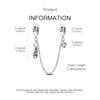 Charm Bead Charms Authentic copper Bluepurple Luck Feathers Safety Chain Compatible With Bracelets Women Jewellery Diy Fine Gift Accessory