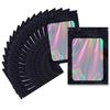 100-Pack Black Anti-Odor Polyester Holographic Self-Sealing Bags with Window for Jewelry