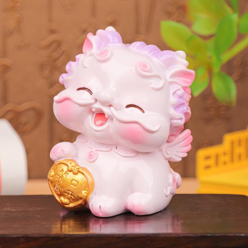 Creative New Lovely Pixiu Design Resin Crafts Ornaments Cute Craft Gifts Home Car and New Year Decorative Desktop Ornaments Gift