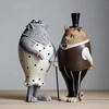Resin Handicraft Artificial Animal Sculpture Cartoon Aristocratic Couple Vintage Decorative Figurines Home Decoration, Decor