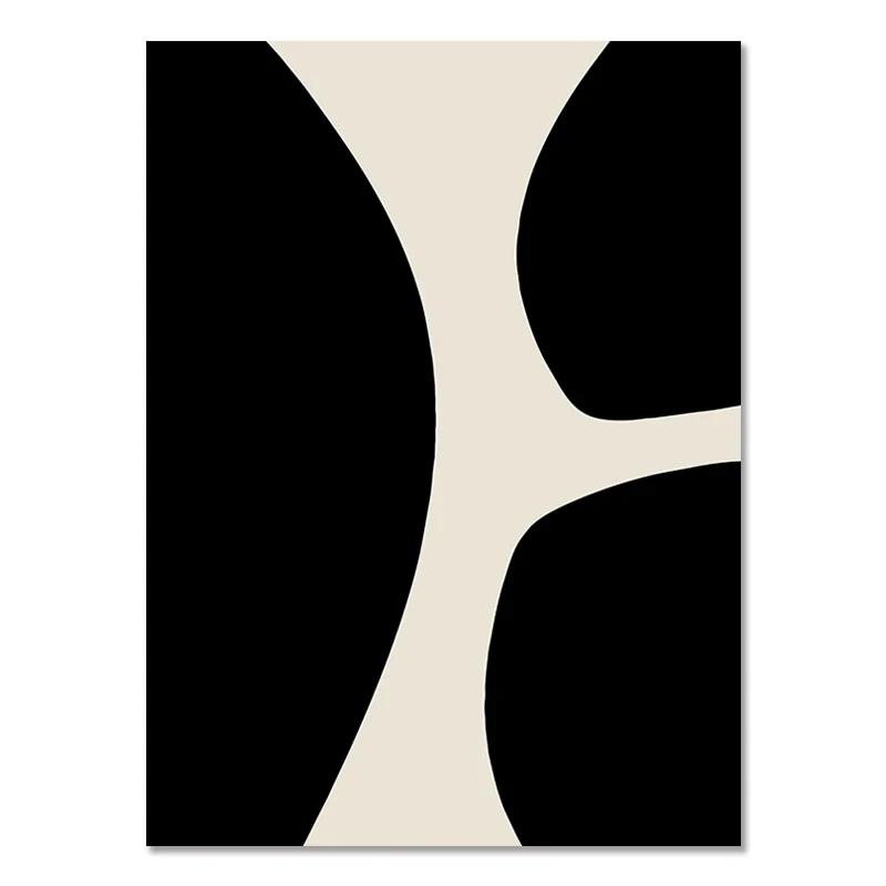 Bohemia Line Poster, Geometric Leaf, Rainbow Decoration, Abstract Painting, Canvas Painting, Picture for Living Room Decor