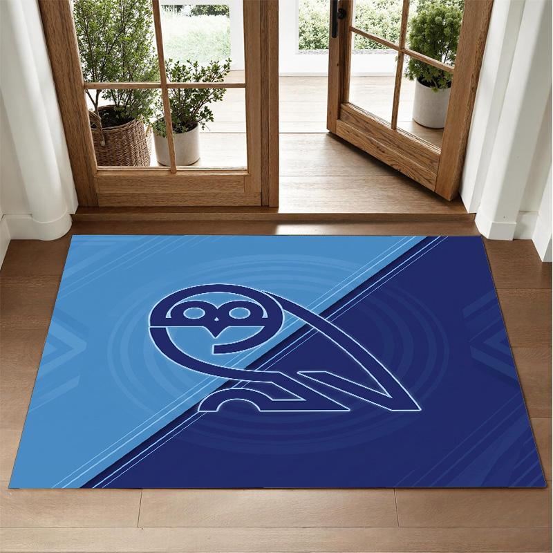 Sheffield Wednesday Design Crystal Velvet Rug Soft Decorative Mat for Bedroom Entrance