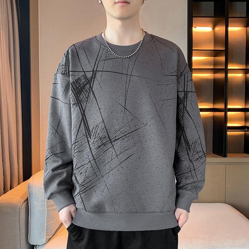 Men's Long-sleeved T-shirts, Trendy Loose Shirts, New T-shirts, Spring and Autumn Tops, Sweatshirts