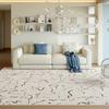 Black and White Abstract Art Carpet Living Room Large Area Rug Machine Washable Non-slip Floor Mat Soft Plush Bedroom Rugs
