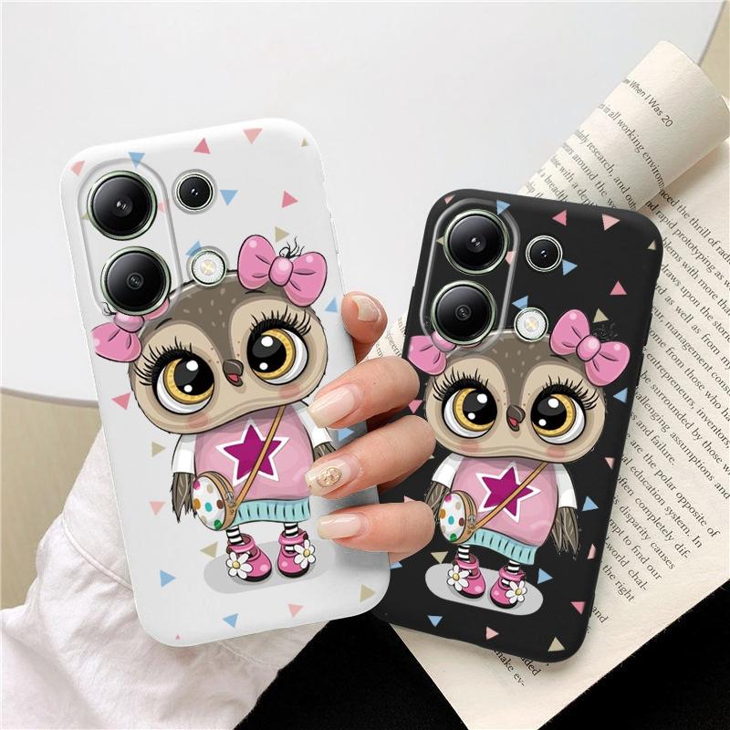 Měkké silikonové pouzdro s kresleným vzorem pro Samsung A55 M35 S24 Xiaomi Redmi Note 13 Pro iPhone Huawei Honor Realme ochranný kryt proti nárazu