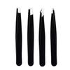 Precision Stainless Steel Eyebrow Tweezers & Trimmer Set with Eyelid Tape