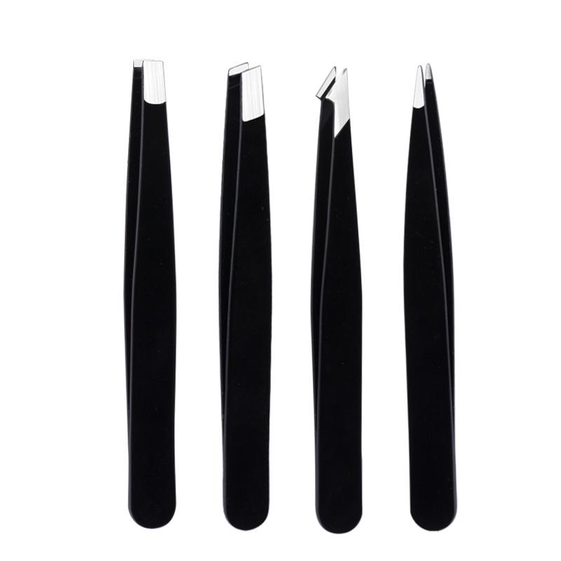 Precision Stainless Steel Eyebrow Tweezers & Trimmer Set with Eyelid Tape