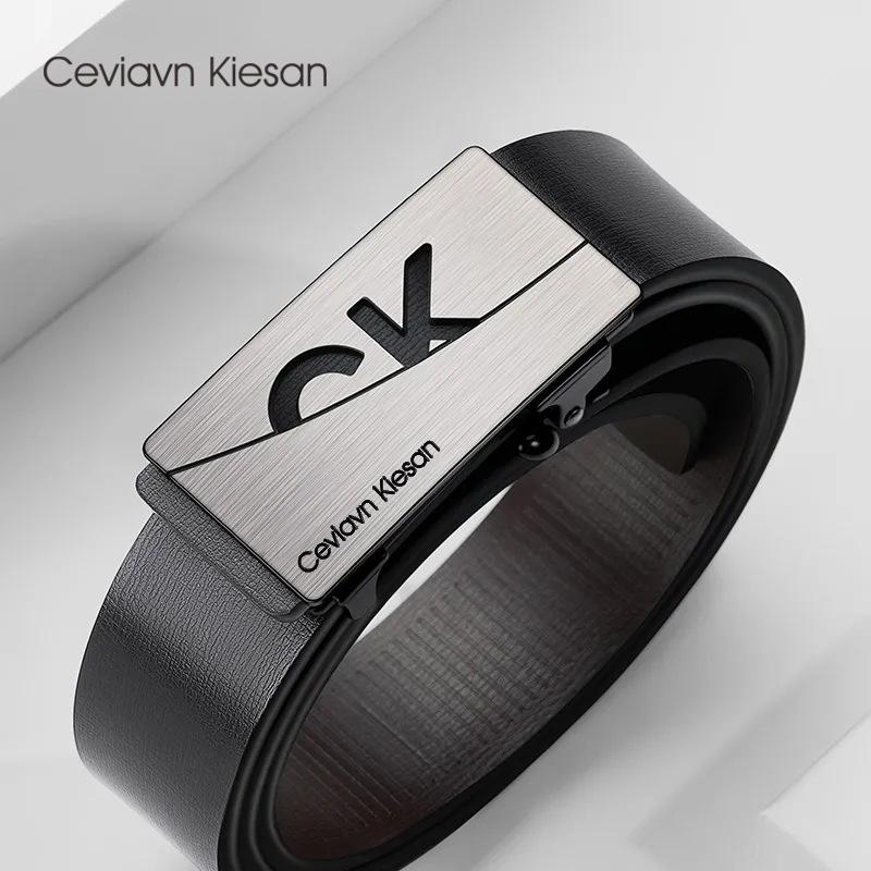 

Ceviavn Kiesan Men s Genuine Leather Automatic Buckle Belt 120 cm