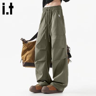 Fingercroxx Men's 2025 Autumn Parachute Straight-Leg Casual Pants