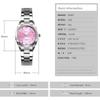 SKMEI Women's Classic Analog Quartz Watch Silver Stainless Steel Waterproof Casual Simple Design