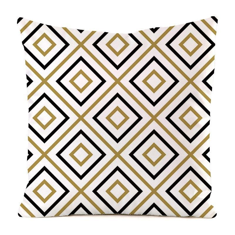 

Juste de coussin à motif de rayures géométriques simples, taie d oreiller de luxe, canapé de bureau, voiture, décoration d intérieur 60x60cm