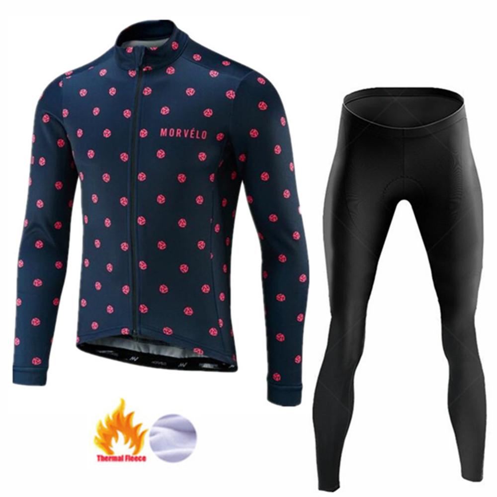 2026 Winter Warm Cycling Clothing Set  Fleece Cycling Jersey  Mtb Male Clothing Man Clothes Men's Bike  Thermal Mens Bicycle Pants Set Suit Outfit