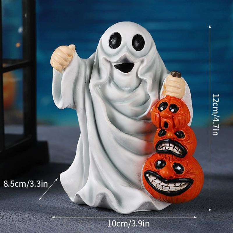 

Halloween Ghost Pumpkin Figurine With Resin Craft For Holiday Decor And Party Gifts Carry Pumpkin