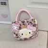 Hello Kitty Retro Leopard Print Shoulder Bag With Pu Material For Daily Use