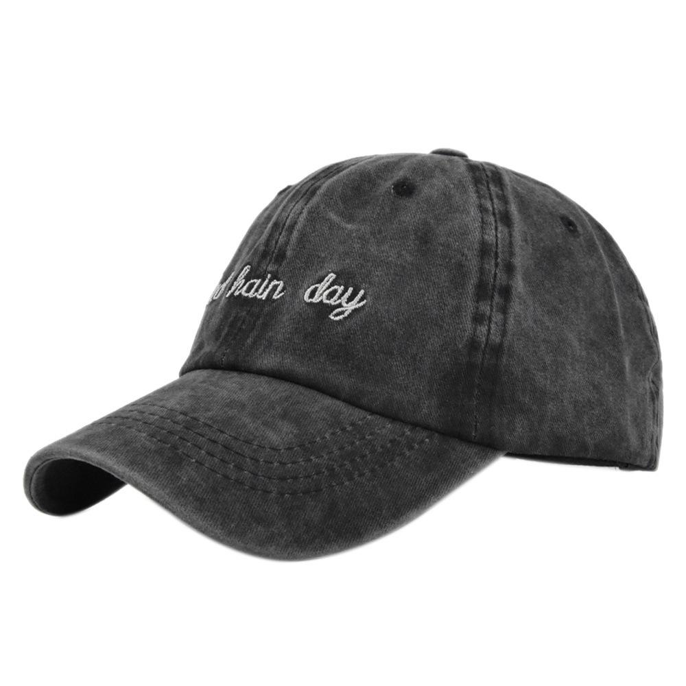 Badhairdayembroidered baseball cap letter stereoembroider peaked cap sun hat hip hop hat adjustable