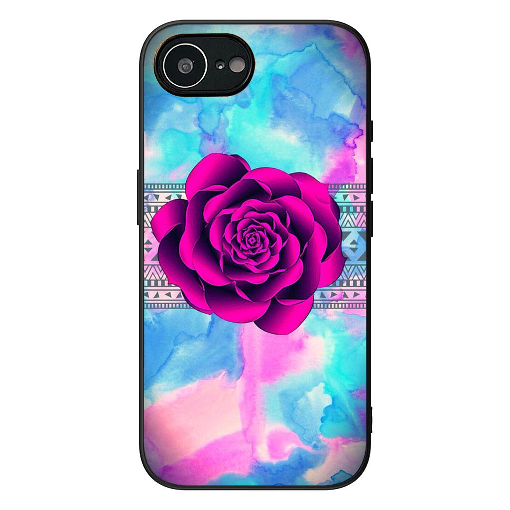 Cover for Apple iPhone 17 16 11 Pro XS Max XR 6 7 8 Plus 16E SE 2020 Air 5 SE2 Phone Case Lucky Grass Peony Rose Flower