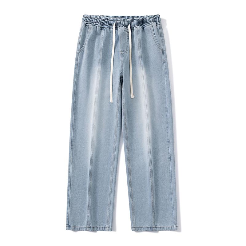 

Шлифовка Белые и Поношенные Джинсы Мужские Вареные Свободные Прямые Высококлассные Ленивые Широкие Брюки 3XL