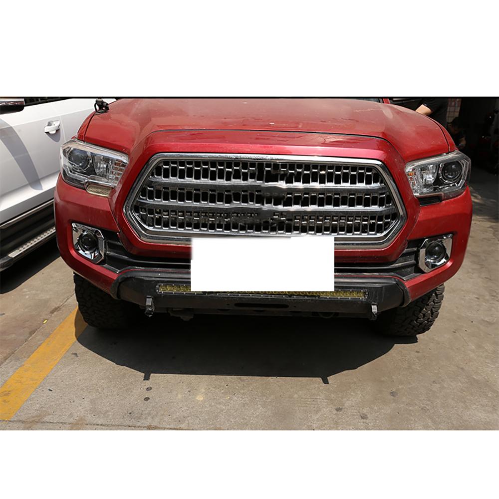2x Front Bumper Grille Chrome Fog Light Covers Trims For Toyota Tacoma 2016-2023