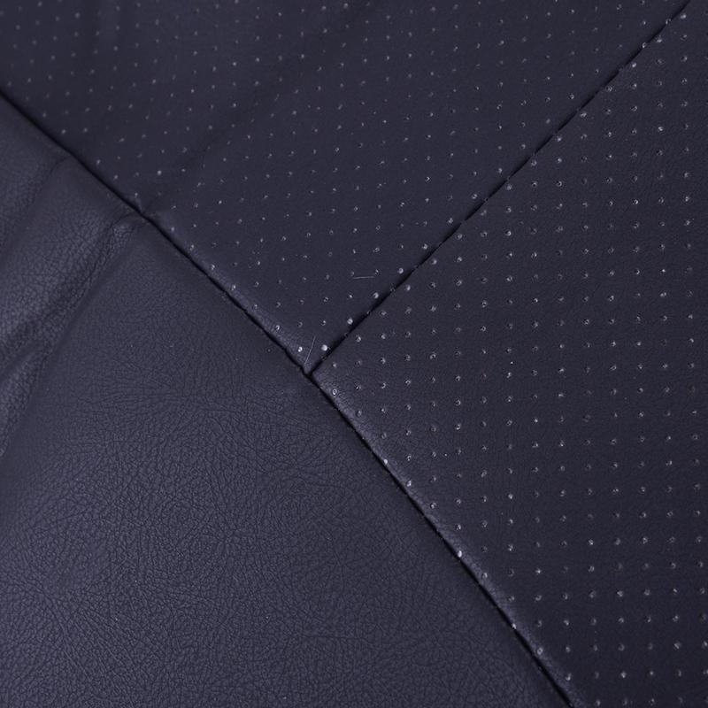 Black Universal Car Front Driver Seat Buttom Cover Cushion Protector Mat Pad PU Leather