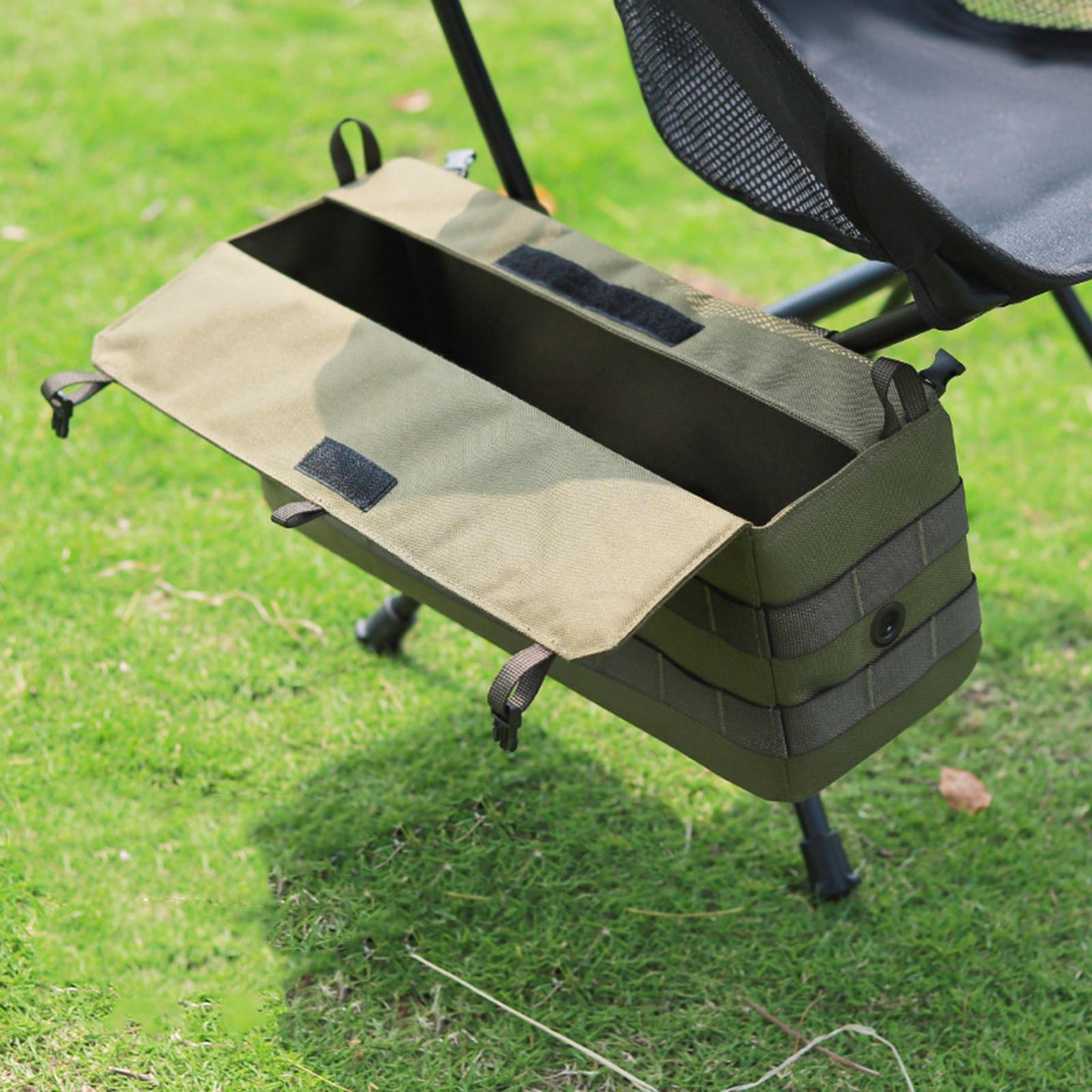 Camping Table Side Bag Chair Wear Resistant Hanging Lightweight Storage Arm Green