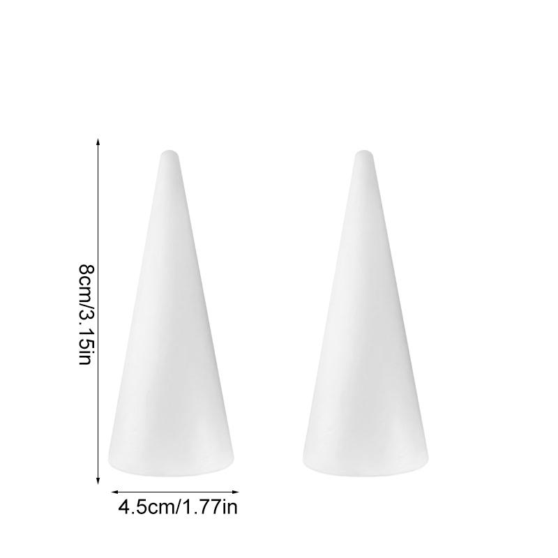 2PC Foam Art Studio DIY Christmas Tree Gnome Making White Table Decor Multiple Sizes Available
