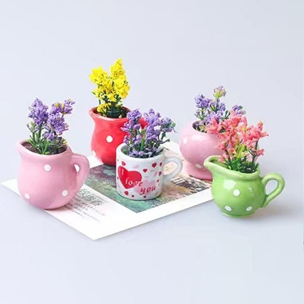 8pcs Cute Plant Fridge Magnets Tiny 3D Plant Vase Decorative Refrigerator Stickers for Refrigerator Decoration Kitchen Office