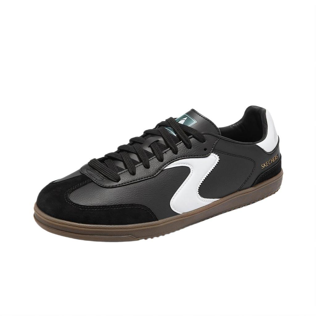 Skechers Hotshot Comfortable Thin Sole Durable Low Top Skate Shoes Men Sneaker Black White 254150W-BKW