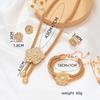 Elegant Floral Rhinestone Jewelry Set: Necklace, Bracelet, Earrings, Ring