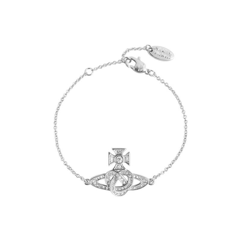 

Loudilla Orb Westwood Браслет с бриллиантами Сатурн Ювелирные изделия Женский Универсальный серебряный