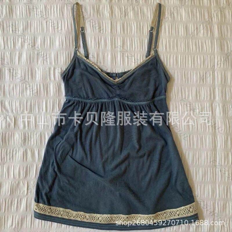 2025 Summer New Style American Sweet and Spicy Style Leopard Print Sexy Suspender Top for Women